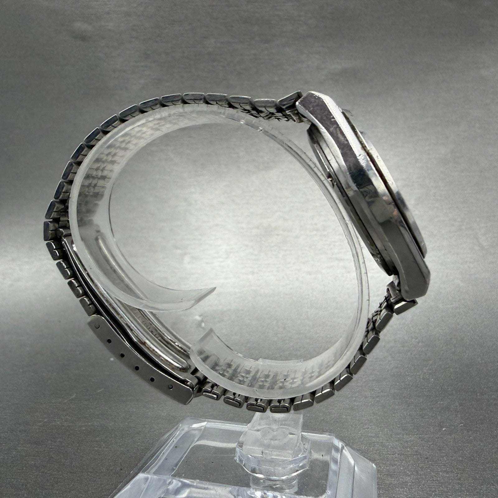 Seiko Silverwave Watch Men 35mm White Dial Steel Round 7121-7010 New Battery VTG8