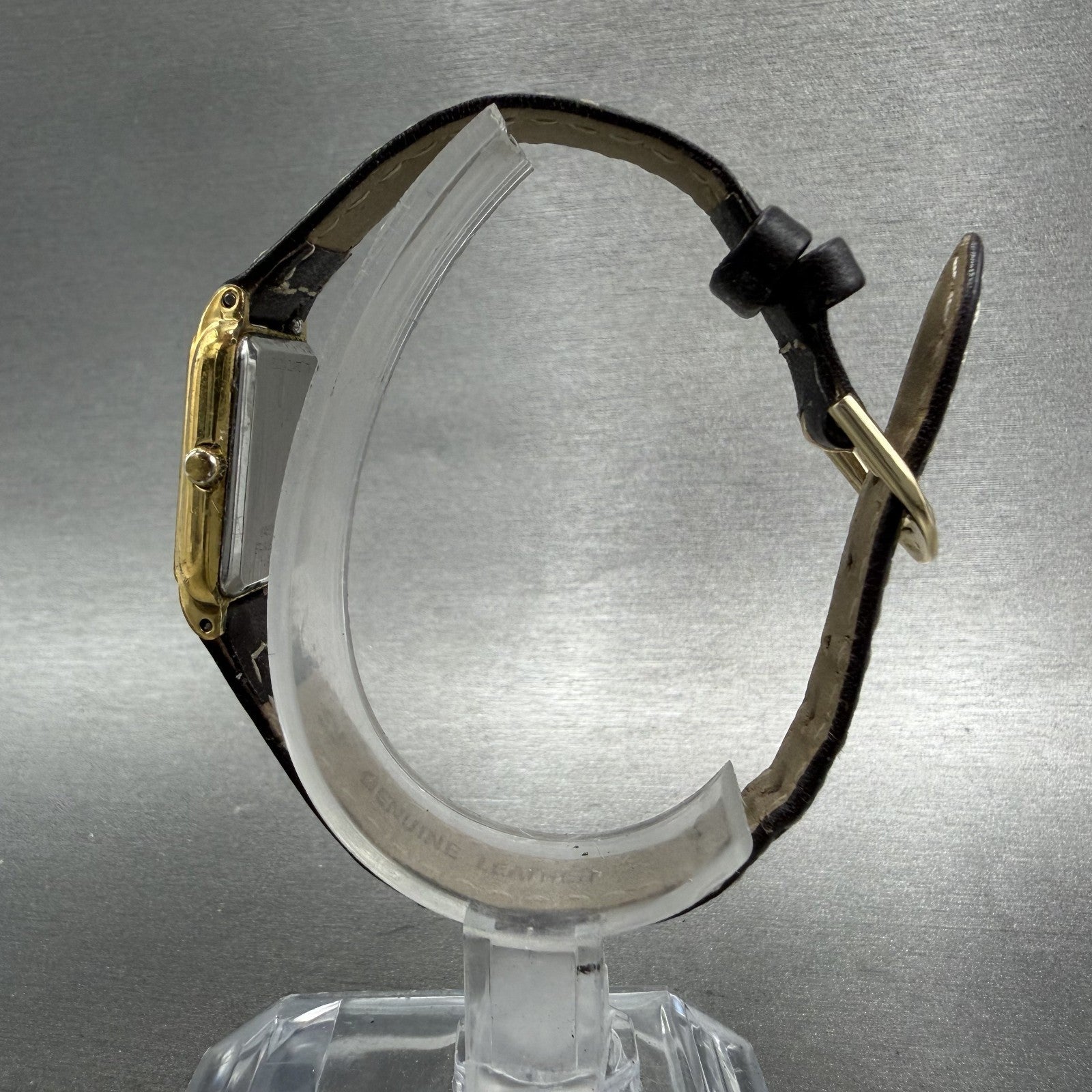 Bulova Tank Watch Women 18mm Champagne Dial Gold Tone 97L48 New Battery6