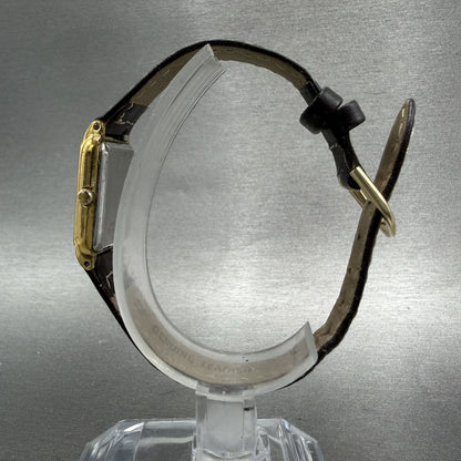 Bulova Tank Watch Women 18mm Champagne Dial Gold Tone 97L48 New Battery6