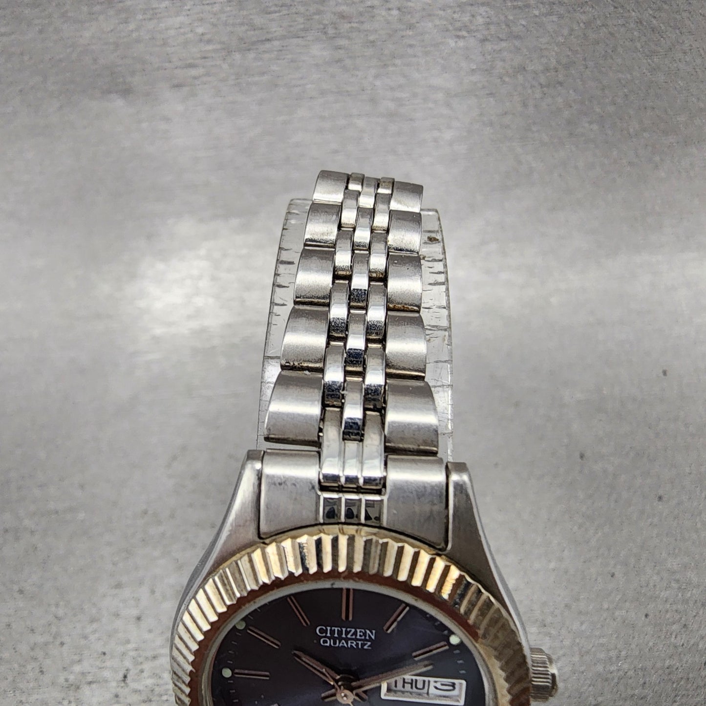 Citizen CQ Watch Women 25mm Blue Dial Silver Tone Daydate 1002R15097 New Batt4