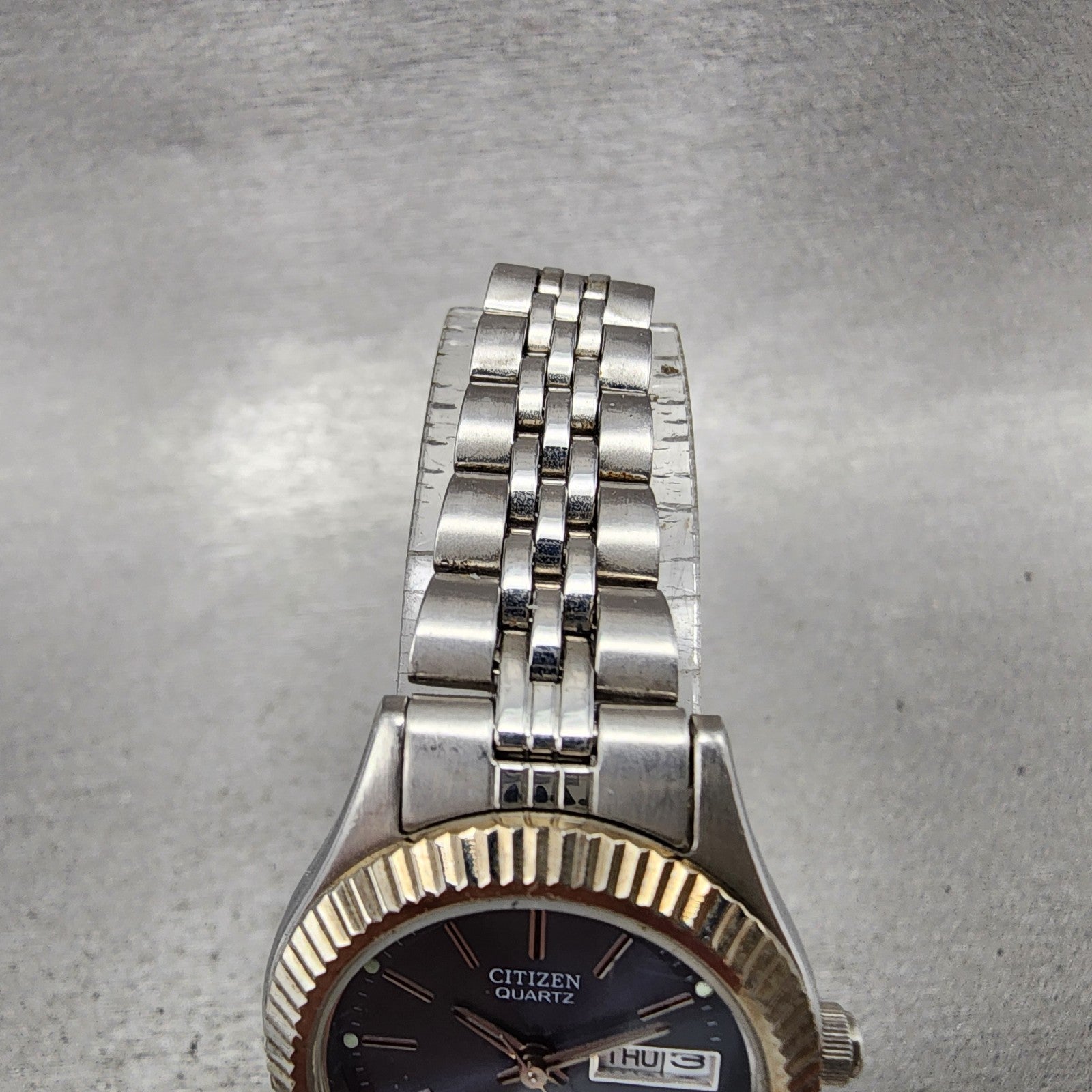 Citizen CQ Watch Women 25mm Blue Dial Silver Tone Daydate 1002R15097 New Batt4