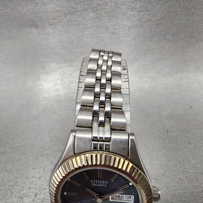 Citizen CQ Watch Women 25mm Blue Dial Silver Tone Daydate 1002R15097 New Batt4