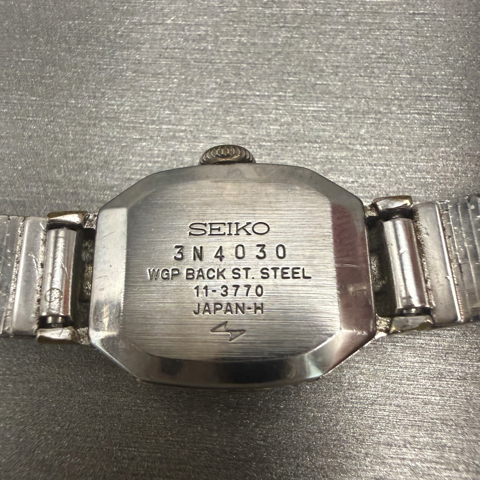 Seiko Watch Women 18mm Blue Dial Silver Tone Hexagon 11-3770 Manual wind Runs10