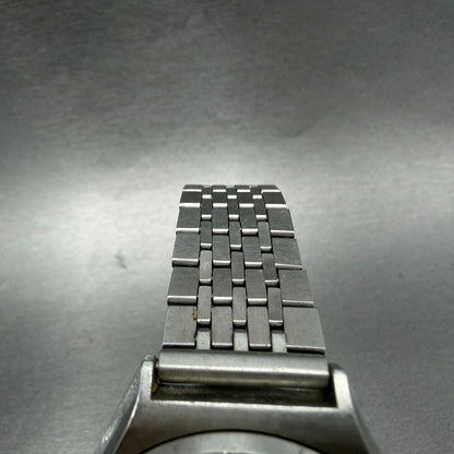 Seiko QZ Watch Men 37mm Silver Dial Silver Tone READ!!! Daydate 0923-8060 NewBat4