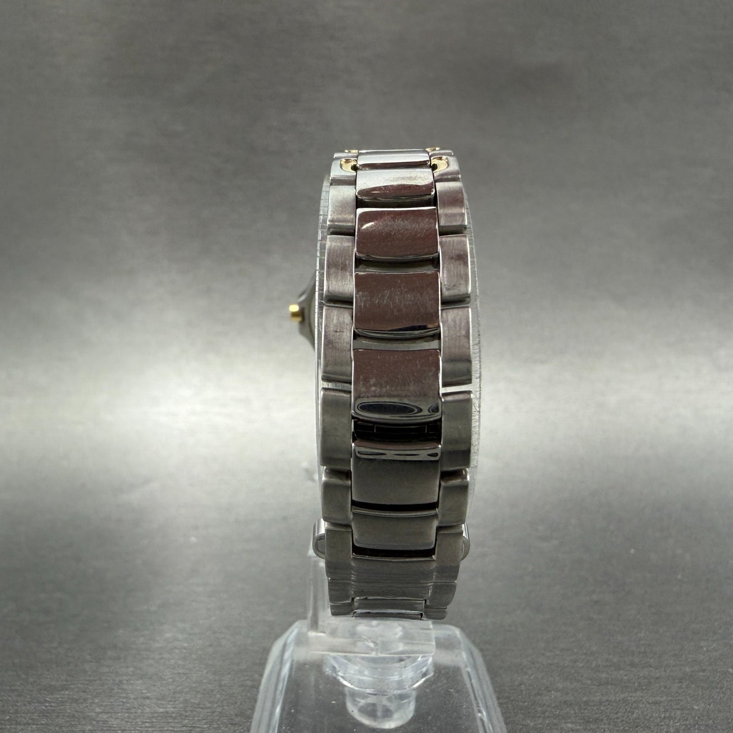 Movado Meza Watch Women 26mm Black Dial Two Tone Round 81 A1 1851 New Battery7
