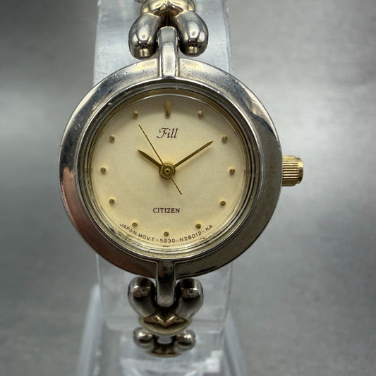 Citizen Fill Watch Women 21mm Champagne Dial Two Tone Heart 5930-S44486 New Batt0