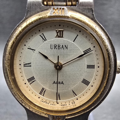 Alba Urban Watch Women 24mm Champagne Dial Two Tone Round V301-6A30 New Battery1