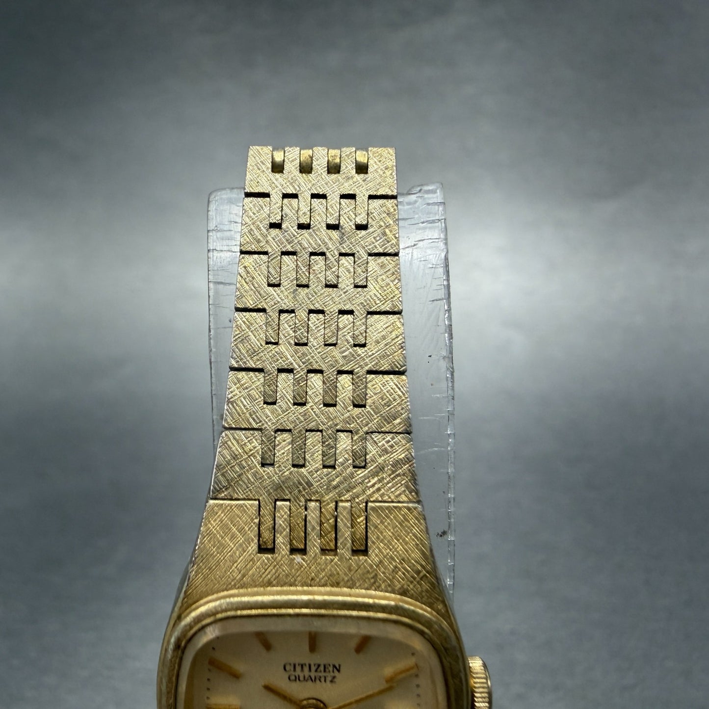 Citizen CQ Watch Women 18mm Champagne Dial Gold Tone Rectangle New Battery4