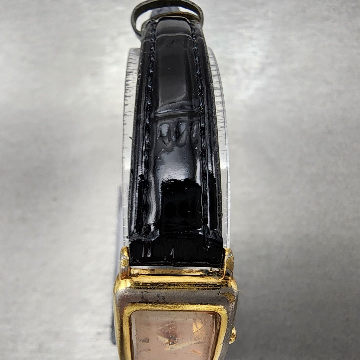 VTG Seiko Tank Watch Women 17mm Pink Dial Gold Tone Rectangle 1N005C99 New Batt4