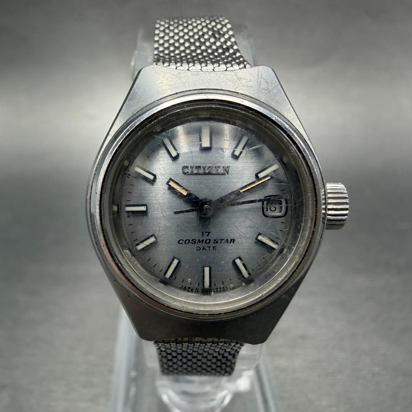 Citizen Cosmostar Watch Women 22mm Silver Dial Silver Tone Date Manual Runs ABC10