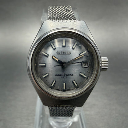 Citizen Cosmostar Watch Women 22mm Silver Dial Silver Tone Date Manual Runs ABC10