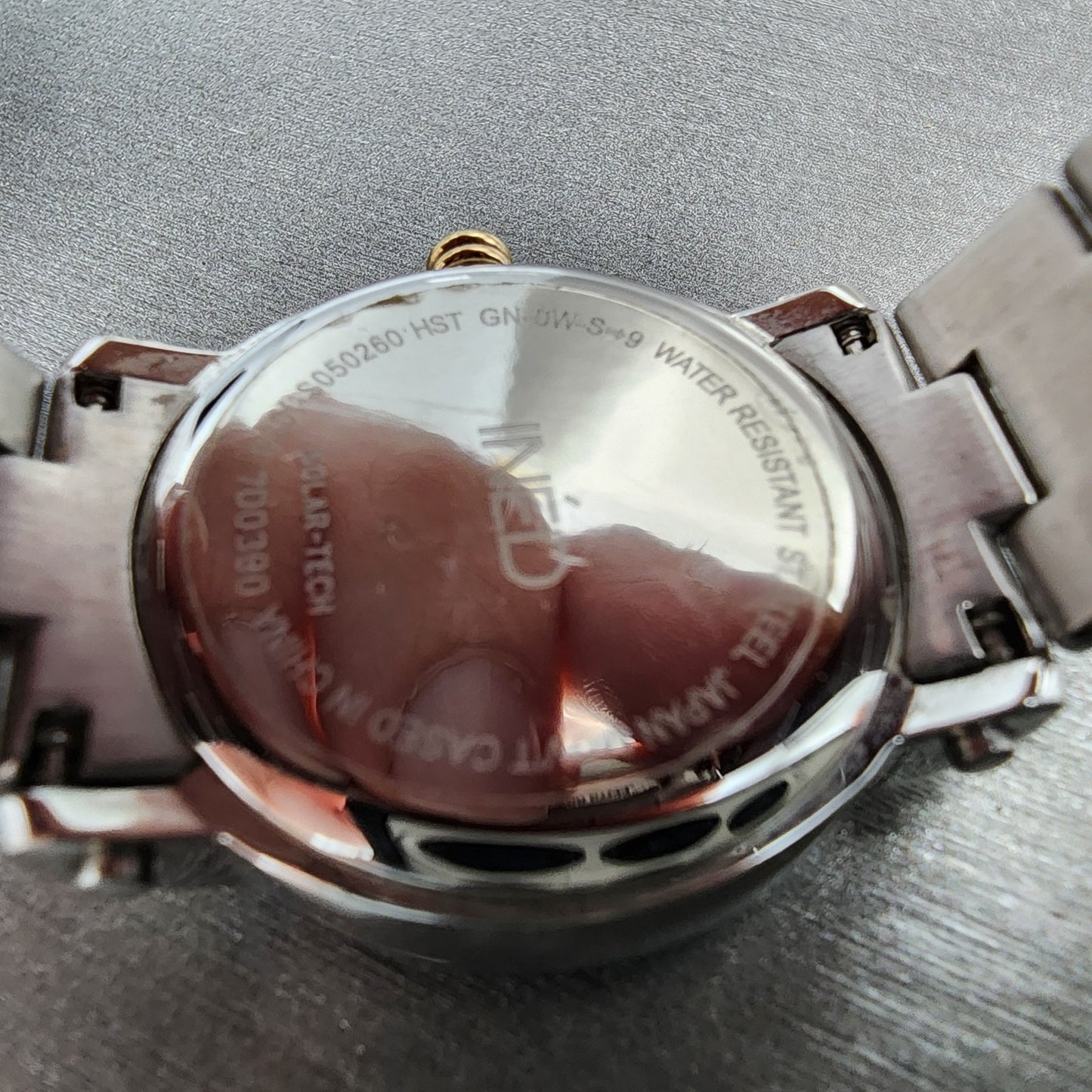 Citizen INED Watch Women 29mm MOP Dial Two Tone Daydate Round Solar Runs9