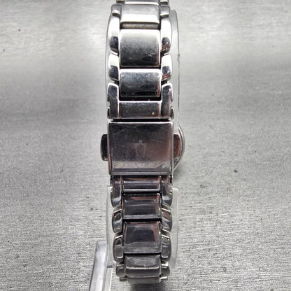 Bulova Watch Women 28mm White Dial Silver Tone Round 96L215 New Battery7