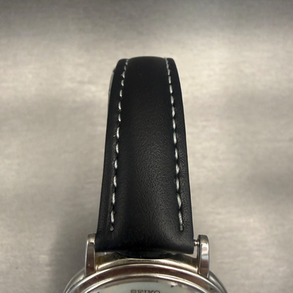 Seiko Dolce Watch Men 32mm White Dial Silver Tone Round 5E61-0A80 New Battery4