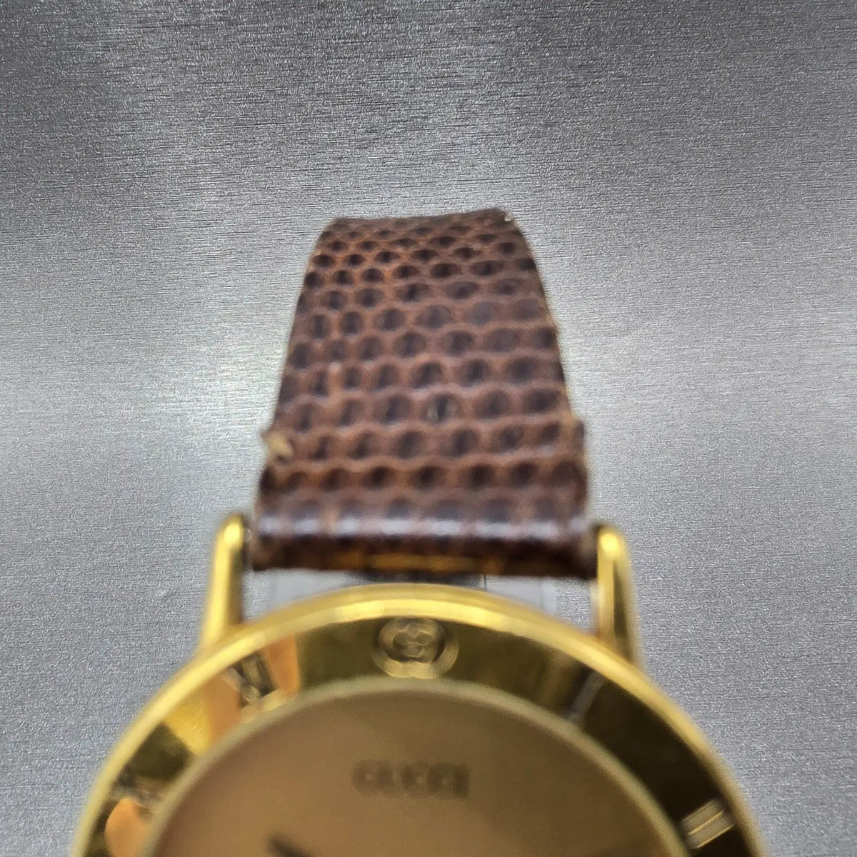 Gucci 3000M Watch Men 33mm Gold Dial Gold Plated Round VTG Swiss PARTS5