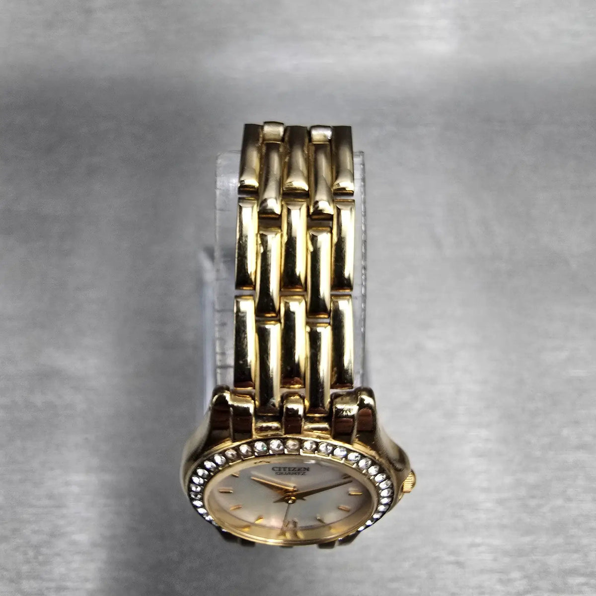 Citizen Watch Women 22mm MOP Dial Gold Tone Gemmed 1032-S011035 New Battery4