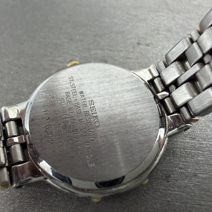 Seiko Dolce Watch Women 23mm White Dial Two Tone Round 3F31-0010 New Battery9