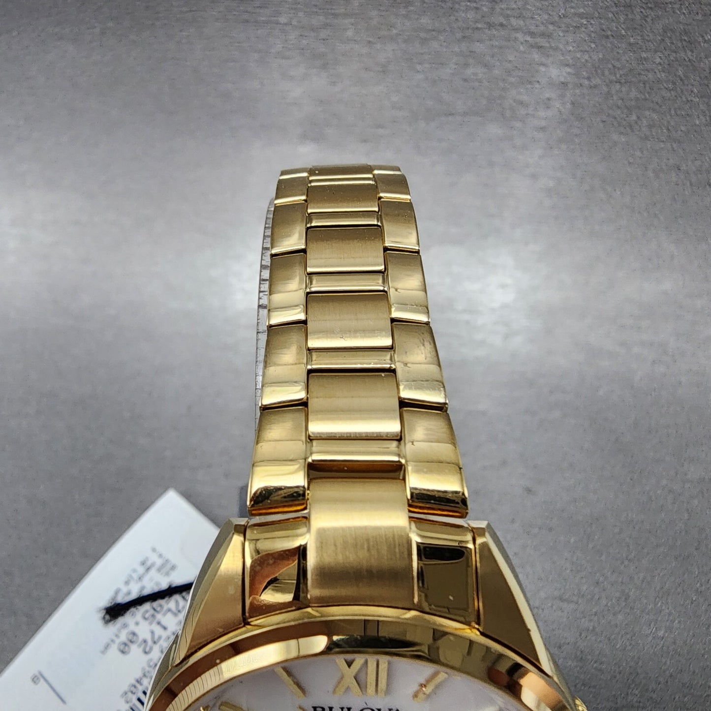 Bulova Skeleton Watch Women 34mm White Dial Gold Tone Auto 97L172 PARTS READ!!!!5