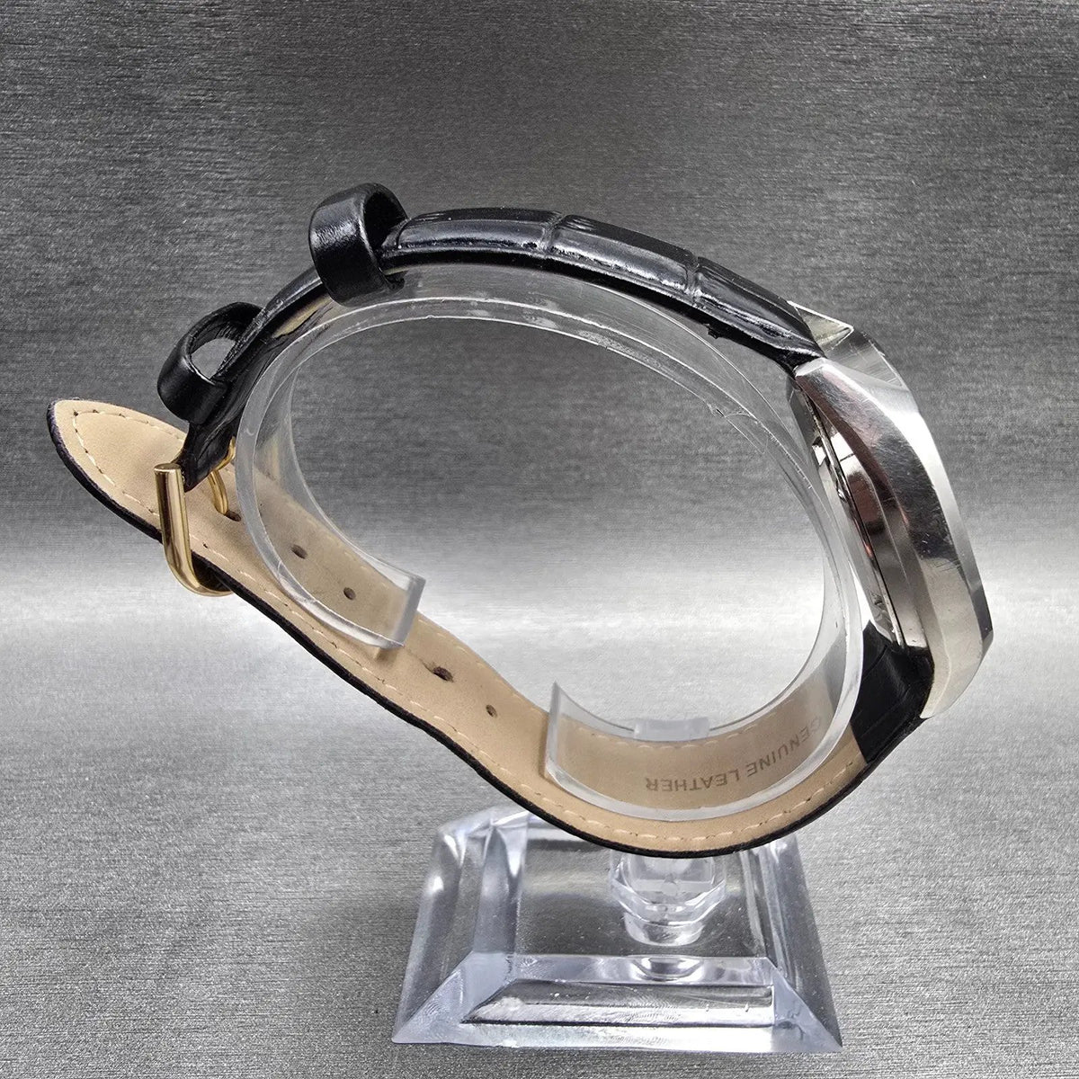 Seiko Pulsar Watch Men 36mm Gold Dial Silver Daydate Y513-503H New Battery8