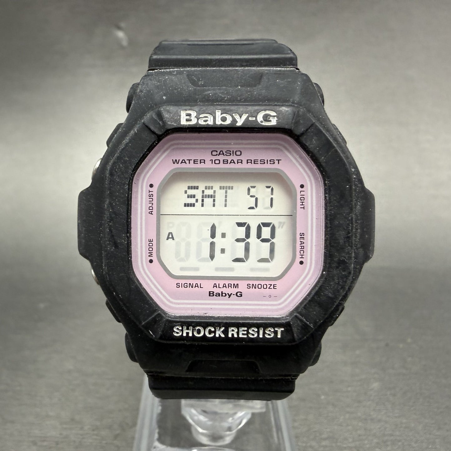 Casio Baby-G BG-5600EV Watch Women 40mm Digital Pink Black Octagon new batt0