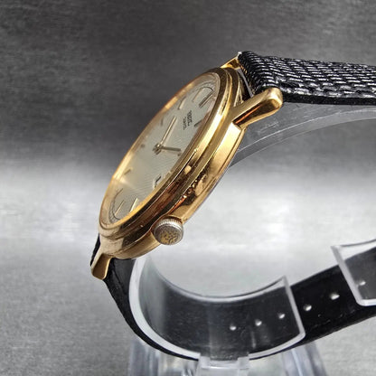 Seiko Watch Men 35mm Champagne Dial Gold Date Round 7N29-8058 New Battery2
