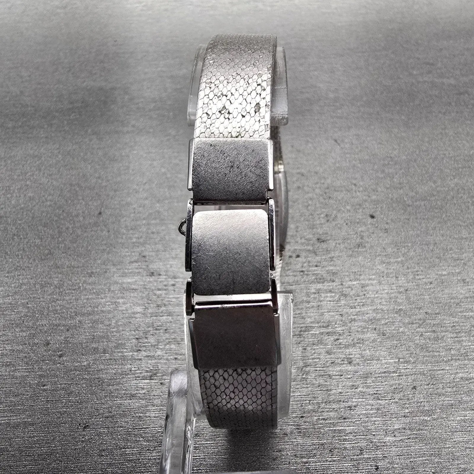 Seiko Watch Women 16mm Silver Dial Silver Tone Rectangle 16-3269 New Battery VTG7