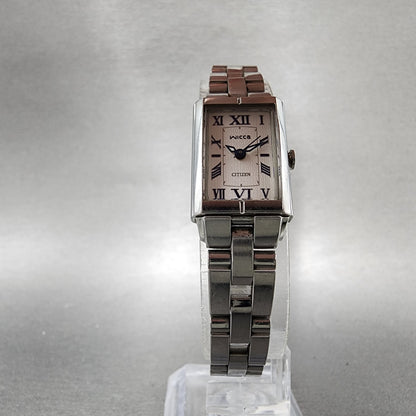 Citizen Wicca Tank Watch Women 16mm White Dial Silver Tone 5431S0112384 NewBat5