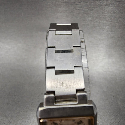 Citizen XC Tank Dual Time Watch Women 18mm Silver Dial Silver Tone New Battery