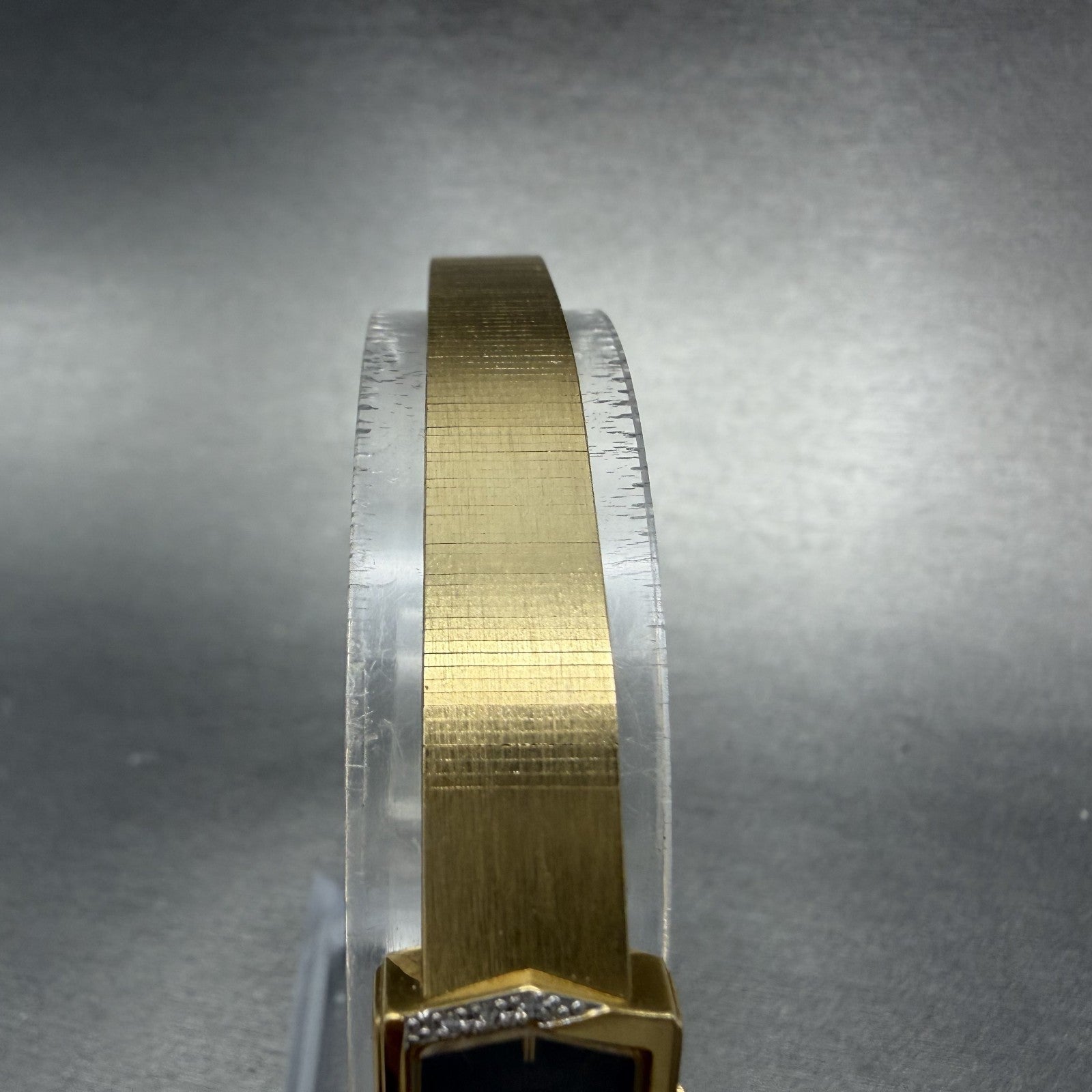 Seiko Lassale Watch Women 13mm Brown Dial Gold Tone Hexagon 1E50-5039 NewBattery4
