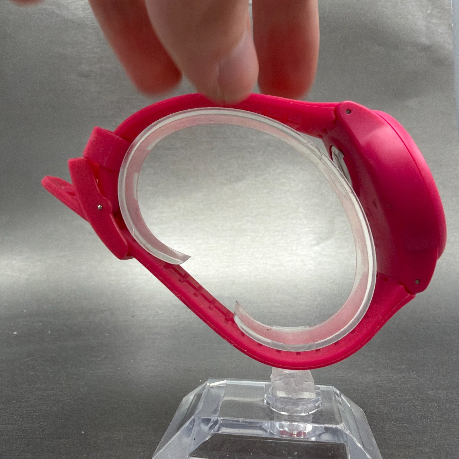 Swatch Chrono Pink Frame Watch Men 42mm Pink Dial Pink Tone Date Round New Batt9