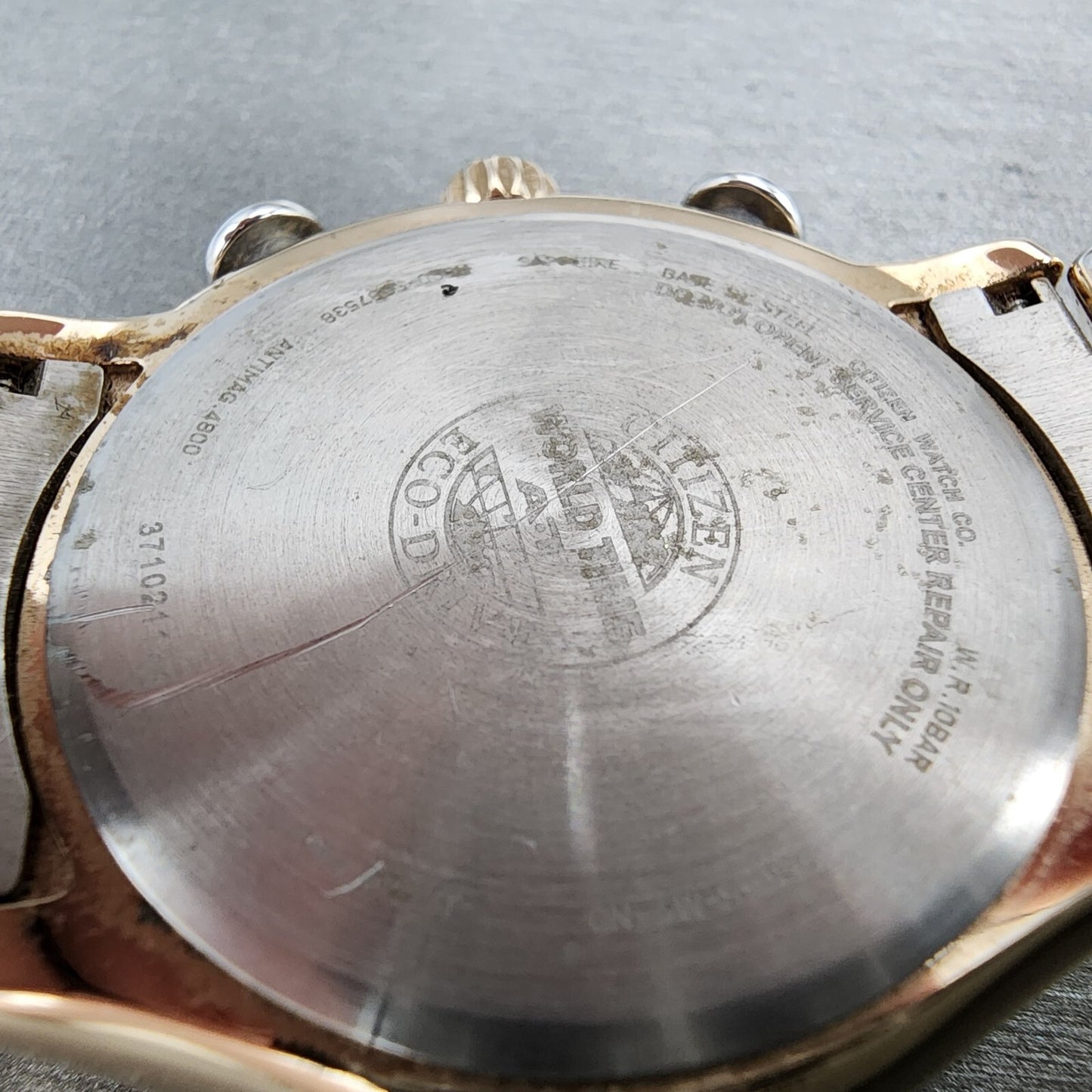 Citizen EcoDrive World Time Watch Women 41mm MOP Dial Two Tone Date Works9