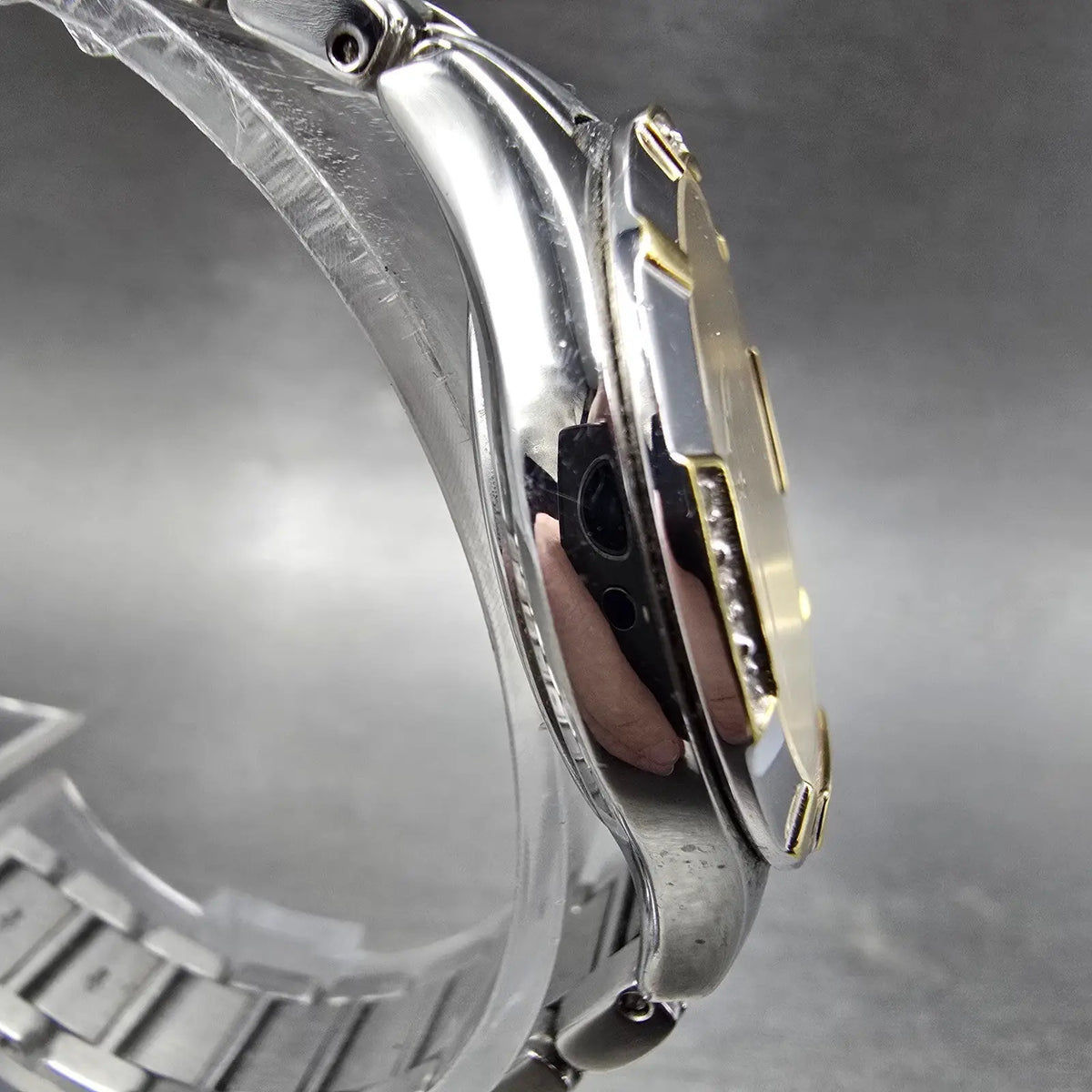 Citizen Eco-Drive Watch Women 30mm White Dial Two Tone Diamonds EM0454-52A Works3