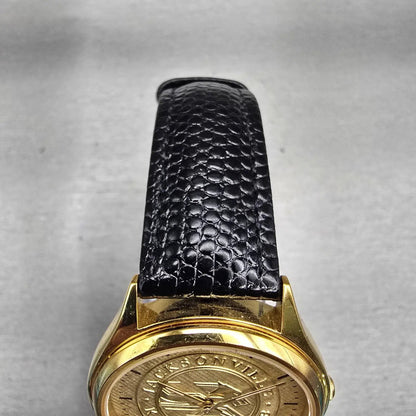 Seiko Watch Men 35mm Gold Dial Gold Tone Round 7N43-8A99 New Battery Vintage4
