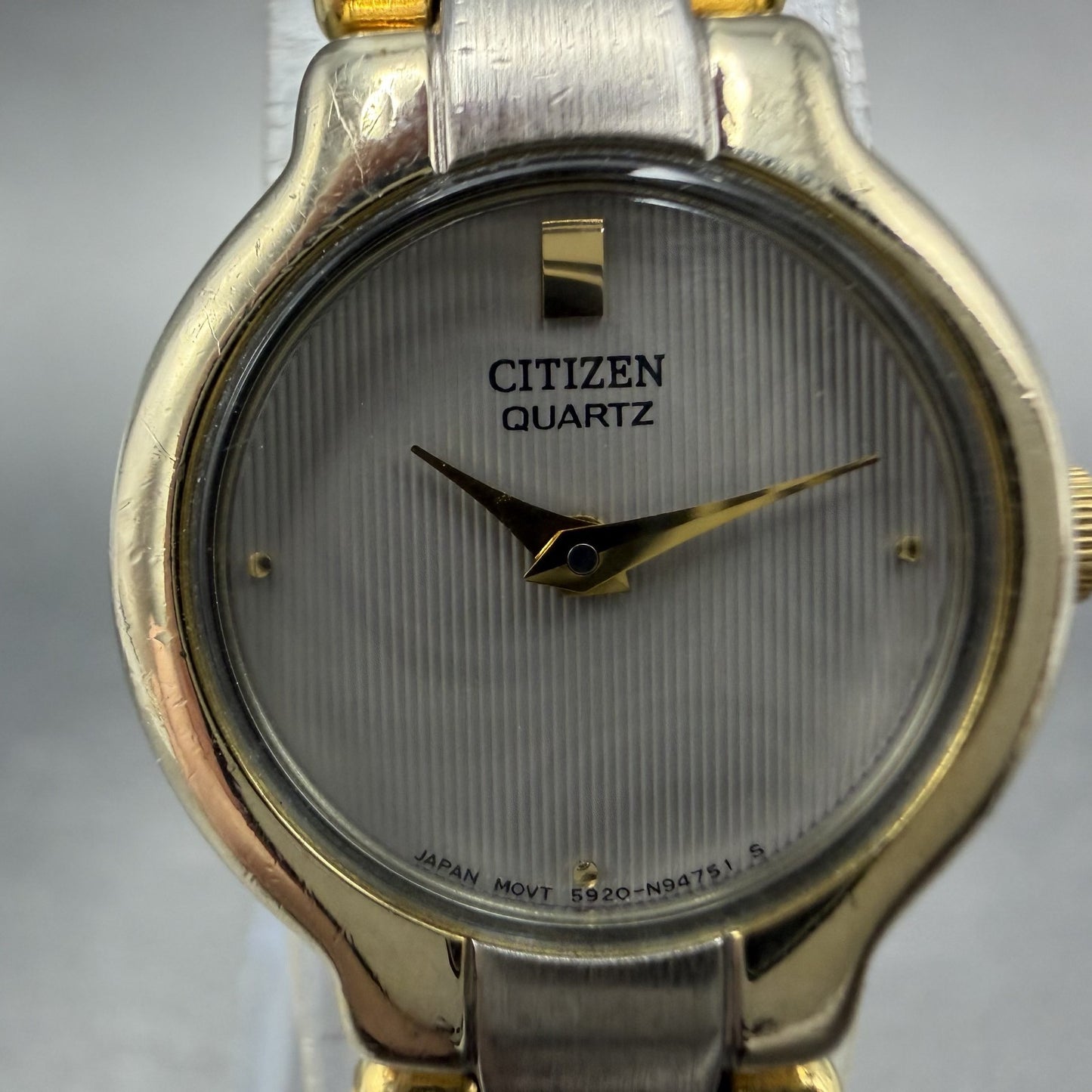 Citizen Watch Women 19mm Silver Dial Two Tone Round 5920-S76248 New Battery ABCD1