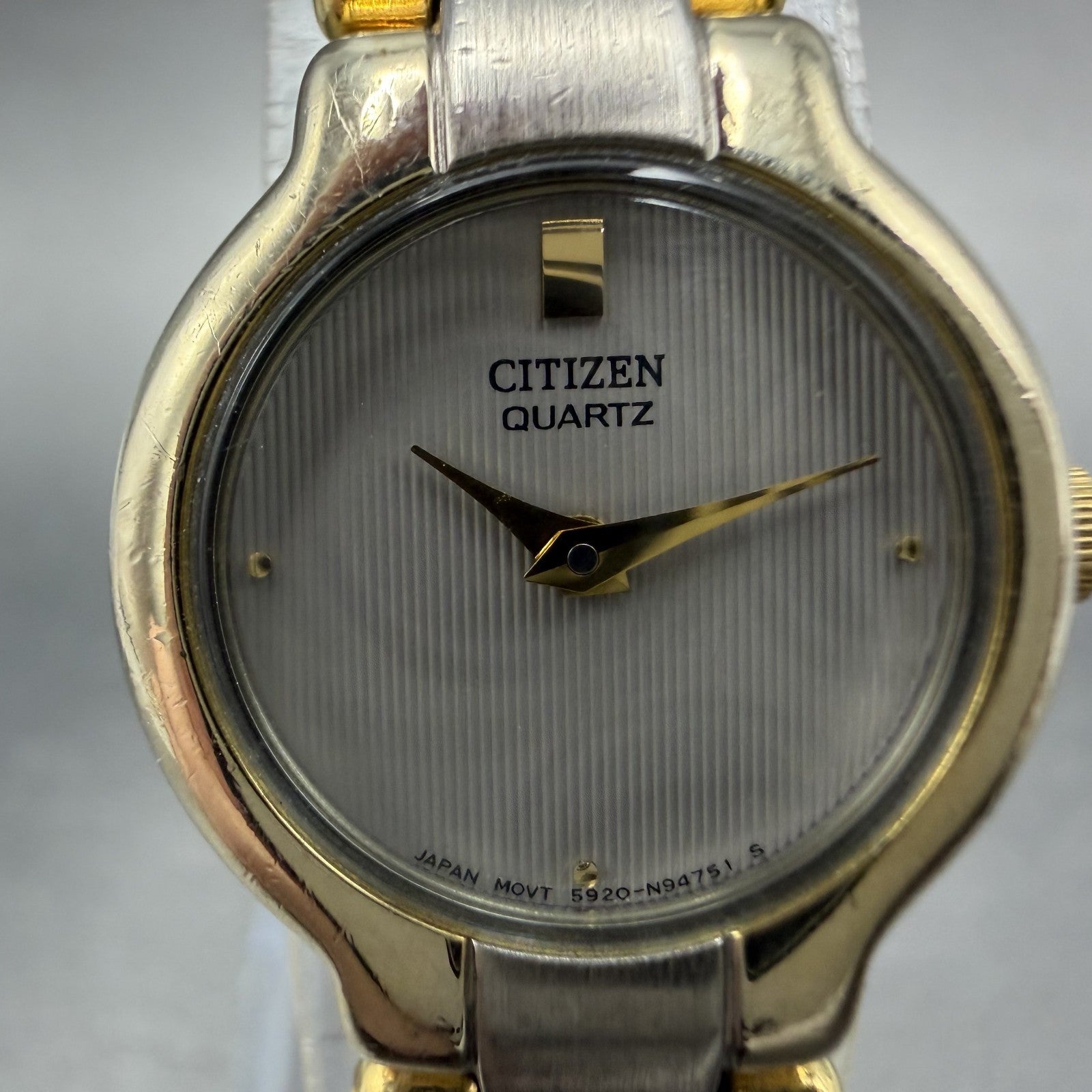 Citizen Watch Women 19mm Silver Dial Two Tone Round 5920-S76248 New Battery ABCD1