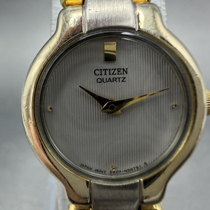 Citizen Watch Women 19mm Silver Dial Two Tone Round 5920-S76248 New Battery ABCD1