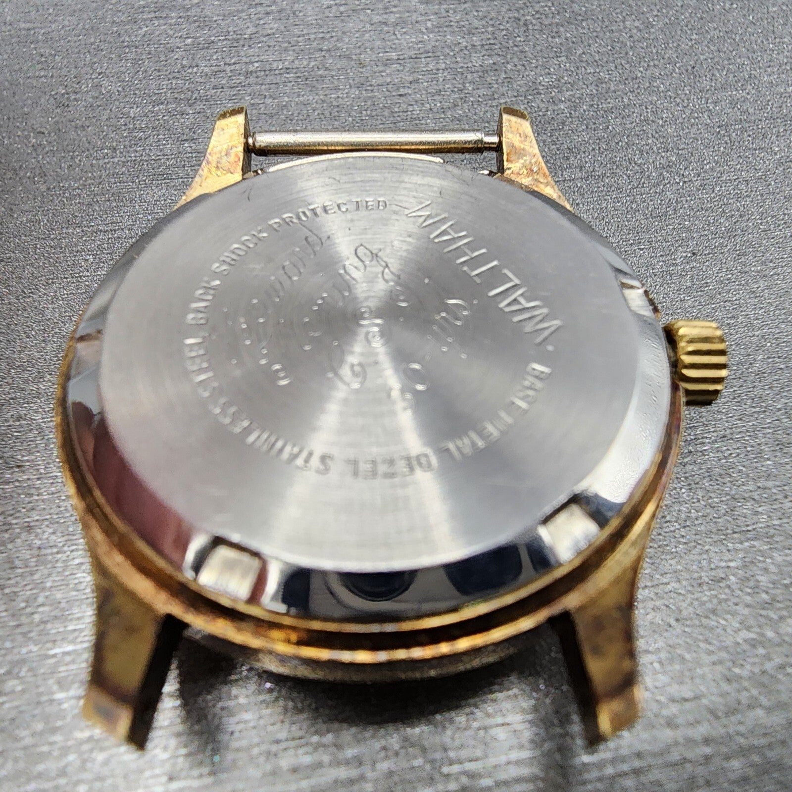 VTG Waltham Watch Men 34mm Champagne Dial Gold Tone Date Cal 661S PARTS10