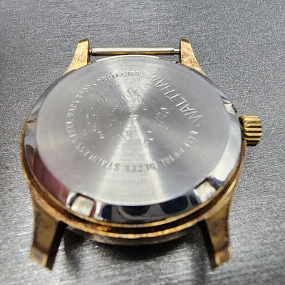 VTG Waltham Watch Men 34mm Champagne Dial Gold Tone Date Cal 661S PARTS10