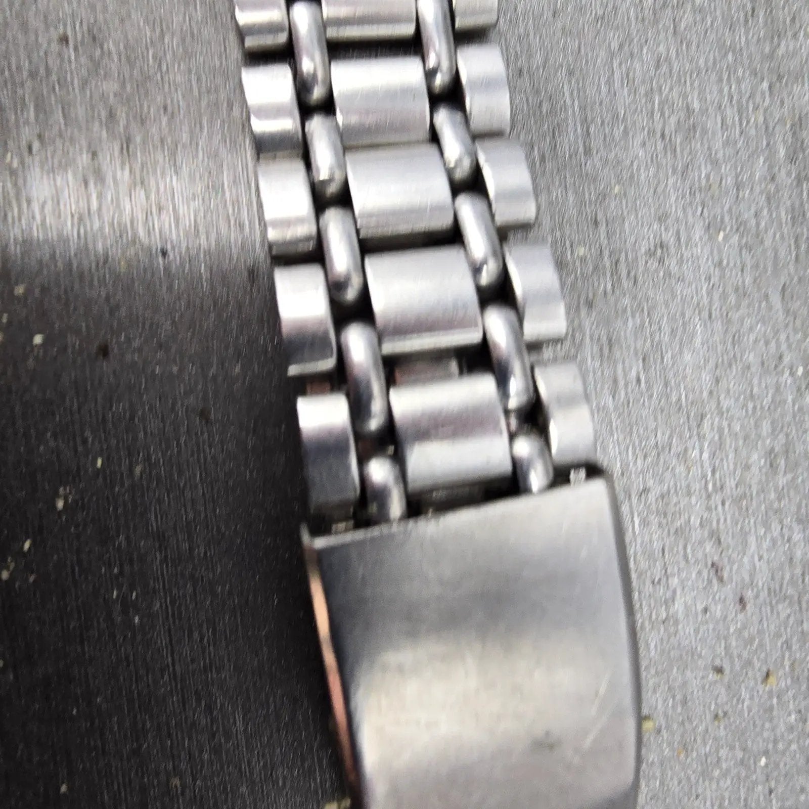 Seiko Bracelet 17mm Stainless Steel Silver Tone Tri Folding Clasp VTG Japan3