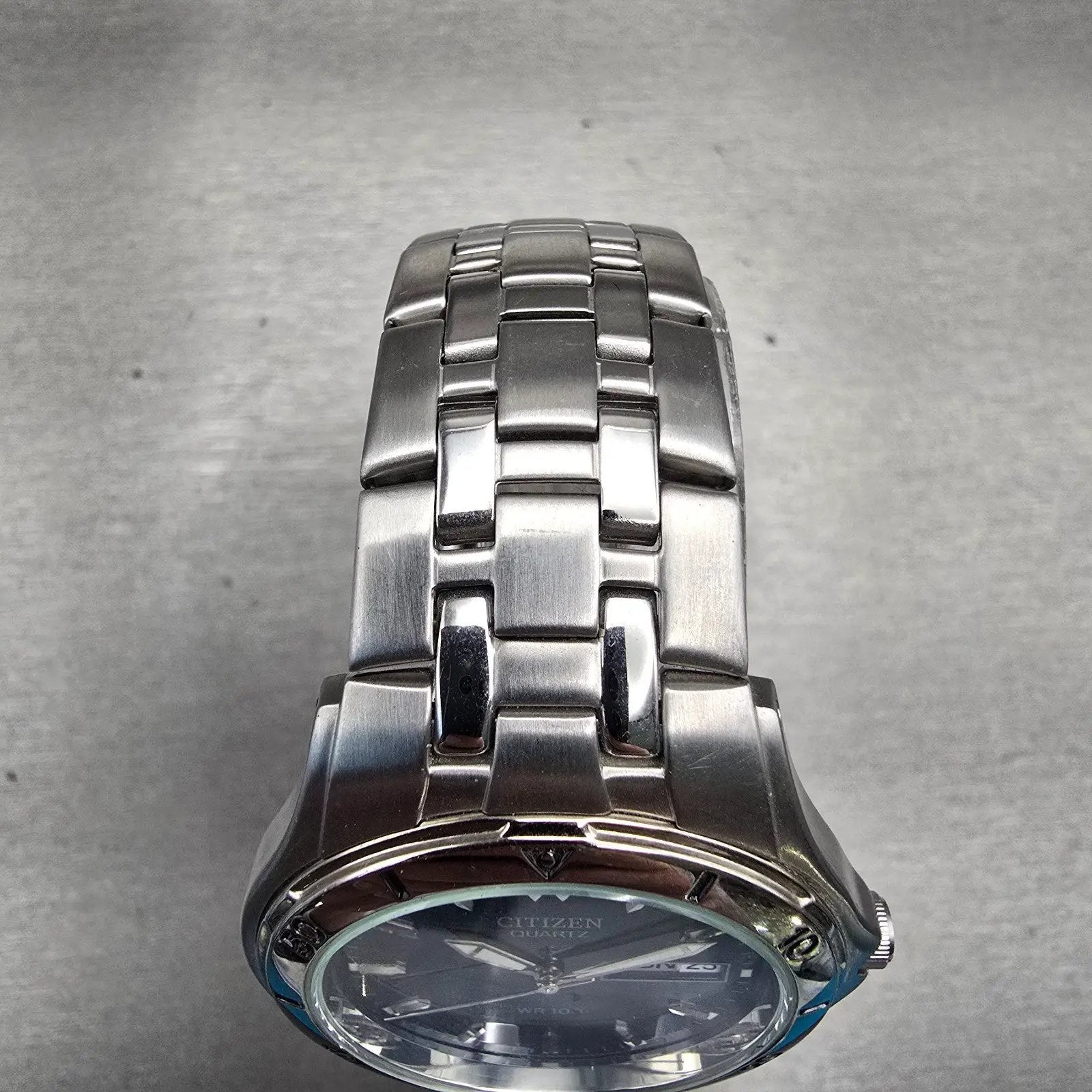 Citizen Watch Men 37mm Blue Dial Silver Tone Daydate Round 250A-K001455 New Batt4
