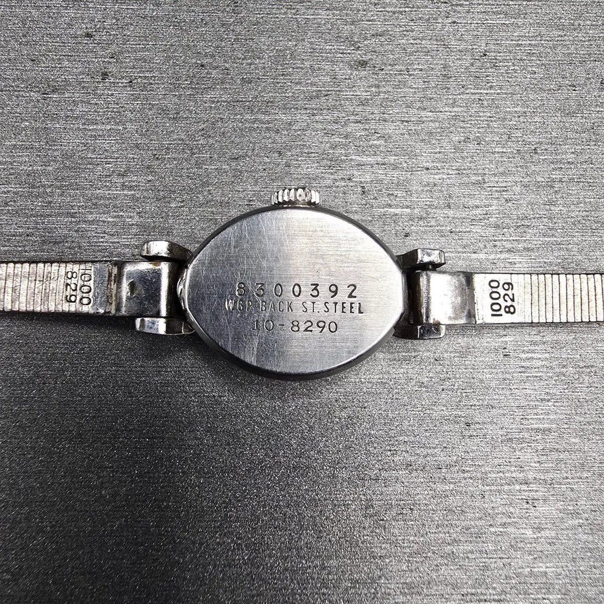 Seiko Solar Watch Women 14mm Silver Dial White Gold Plated Oval 10-8290 Manual10