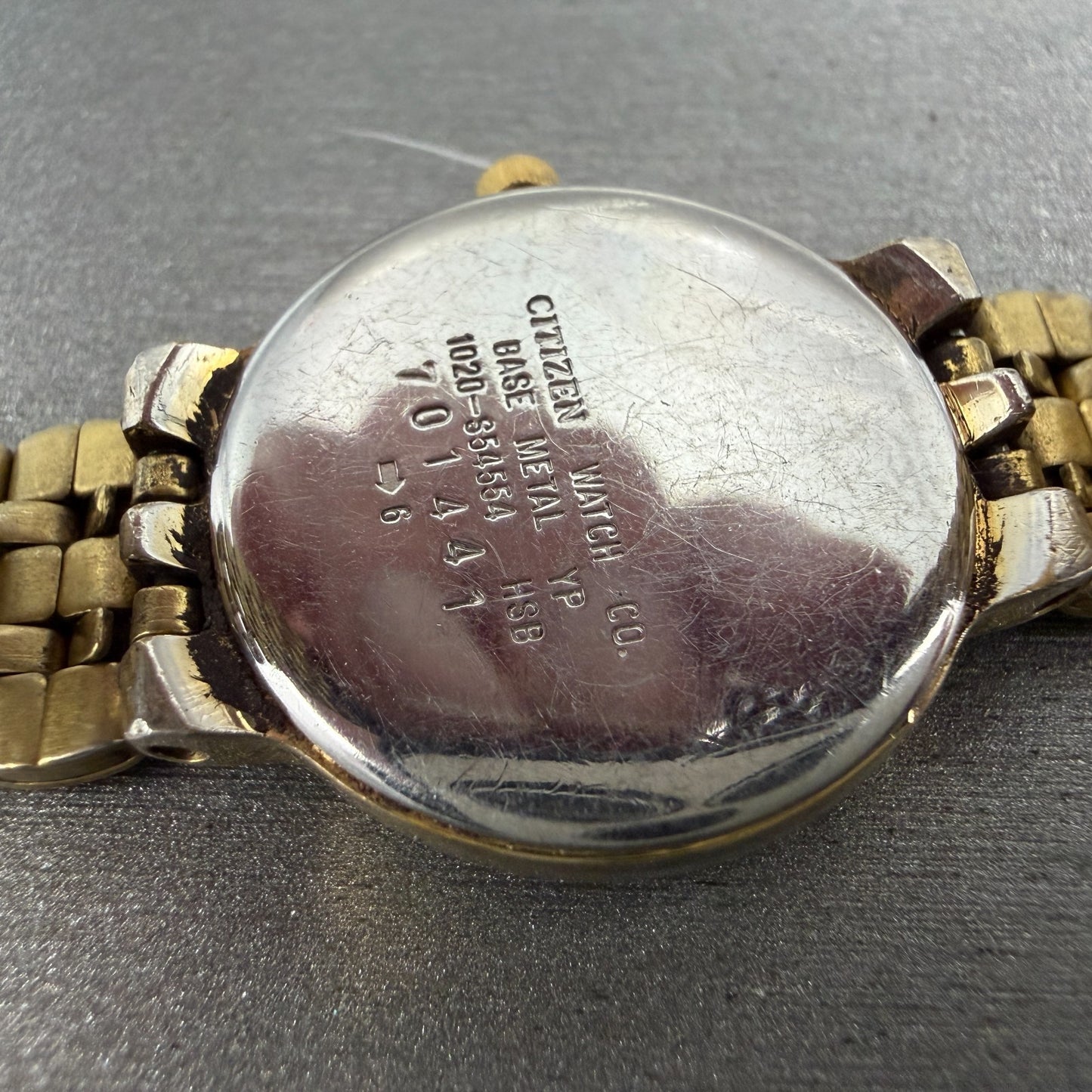 Citizen Watch Women 22mm Gold Dial Gold Tone Round 1020-S54554 New Battery9