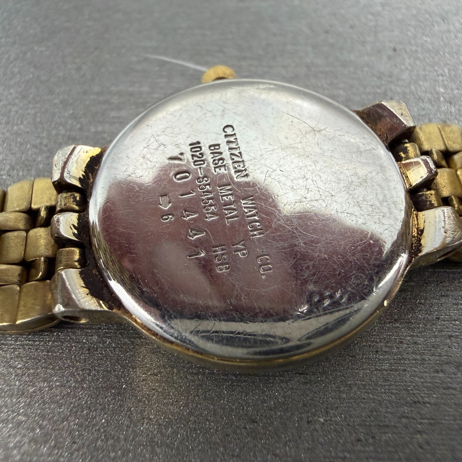 Citizen Watch Women 22mm Gold Dial Gold Tone Round 1020-S54554 New Battery9