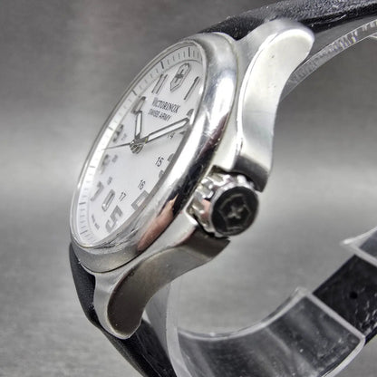 Victorinox Swiss Army Officer Watch Women 33mm MOP Dial Steel Date 241365 NewBat2