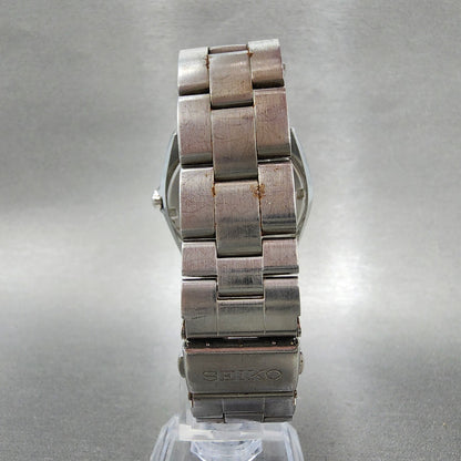 Seiko Perpetual Calendar Watch Men 39mm White Dial Silver Tone 8f320010 PARTS8