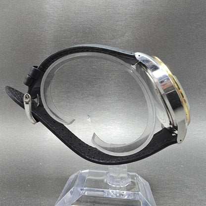 Seiko Solar Watch Men 43mm White Dial Two Tone Daydate Round V158-0AS0 Runs JP8