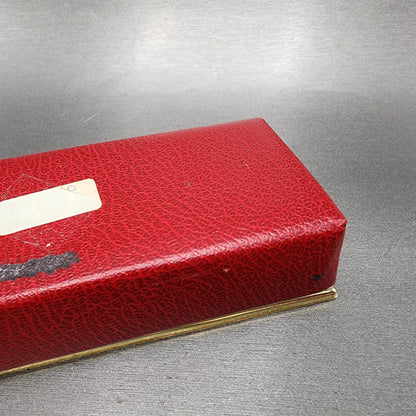 Omega Watch Box Red Leather Finish Coffin Swiss Made Vintage 1960s5