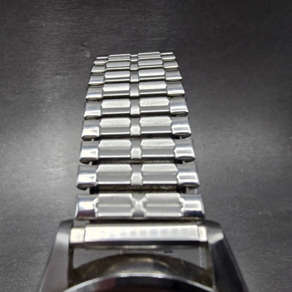 Seiko 5 Automatic Watch Men 37mm Silver Dial Silver Tone Daydate 6119-8080 PARTS5