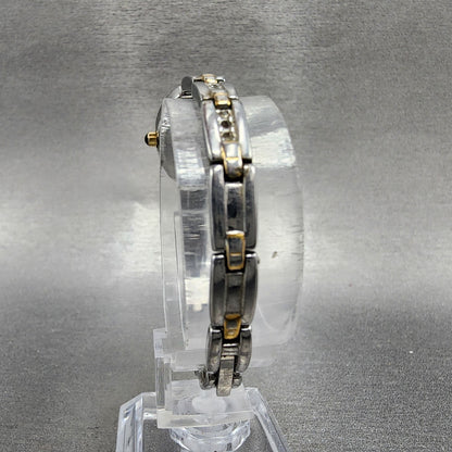 Pulsar Watch Women 17mm MOP Dial Two Tone Tonneau 1N00-X185 New Battery