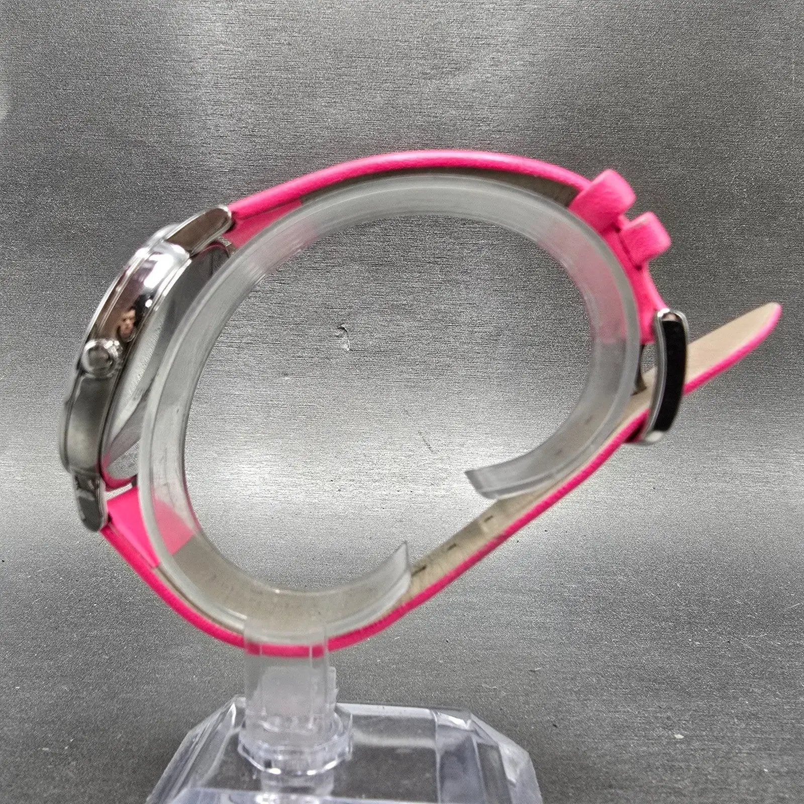 Kate Spade Metro watch Women 38mm Pink MOP Dial Silver Tone Round 0549 New Batt6